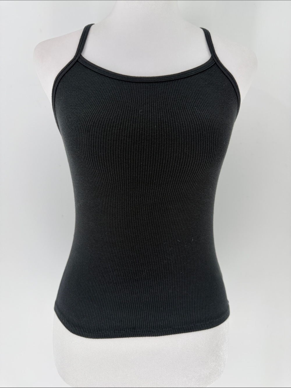 SKIMS Women’s XS Black Ribbed Cotton Stretch Tank Top Racerback